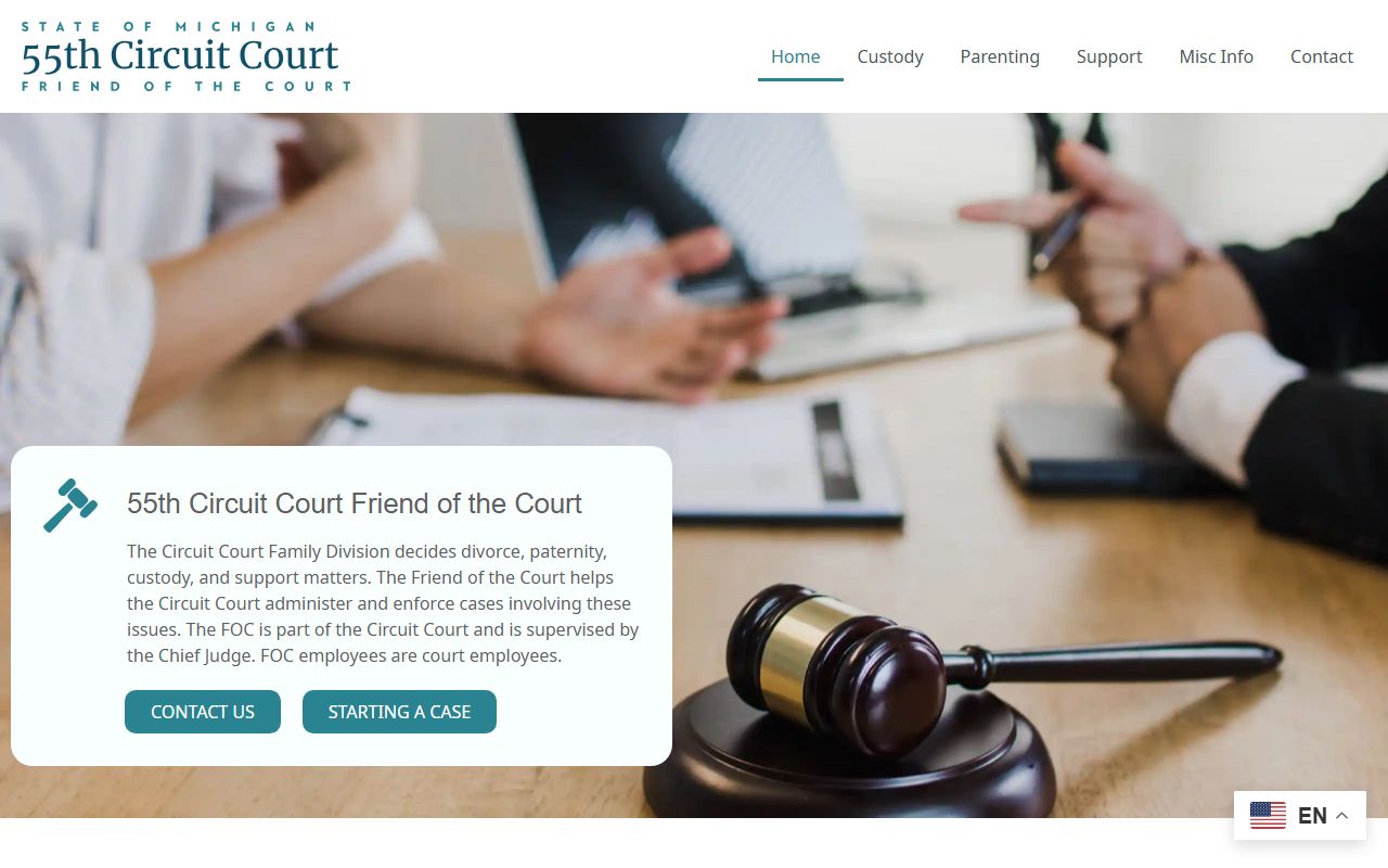 Clare County Friend of the Court hours for bench warrant information