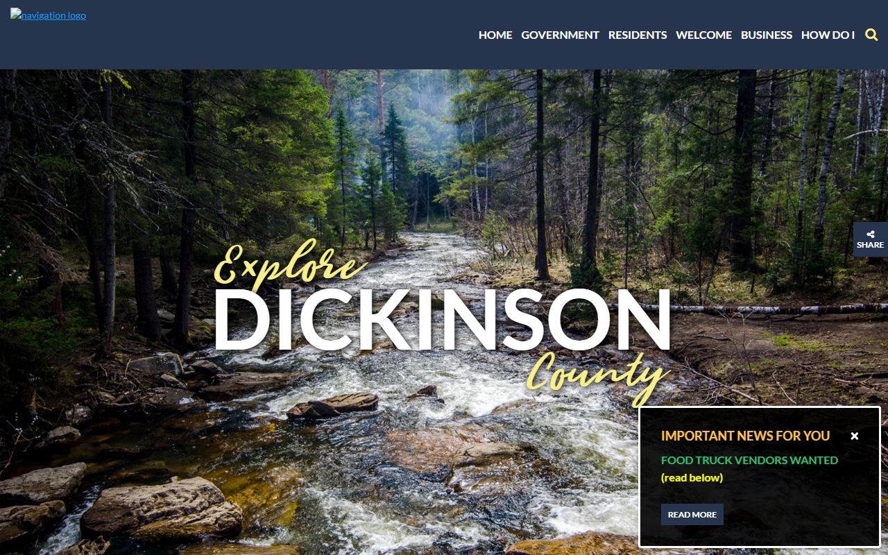 Dickinson County portal for bench warrant searches