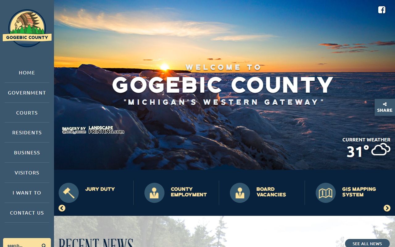 Gogebic County portal for bench warrant searches