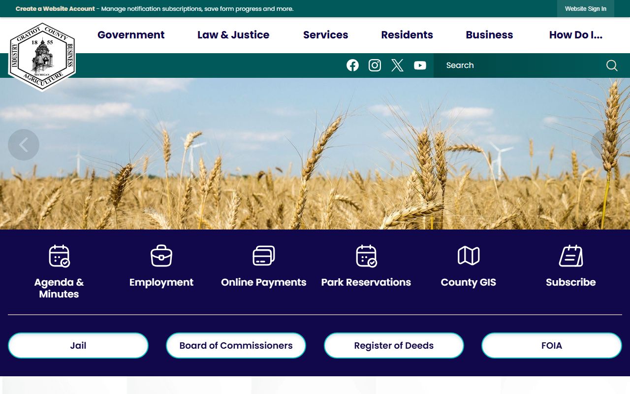 Gratiot County portal for bench warrant information