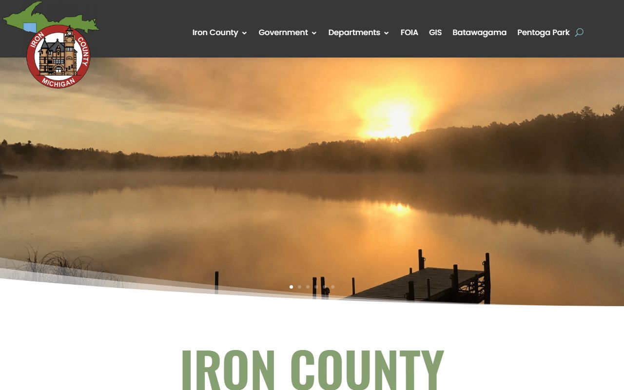 Iron County government portal with links to court and sheriff resources