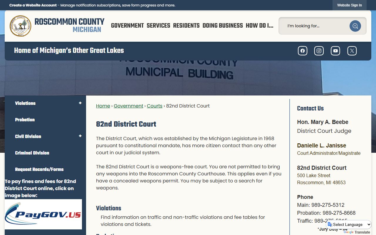 Lake County criminal division court information for bench warrants