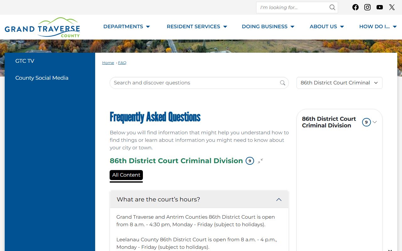 Leelanau County District Court information