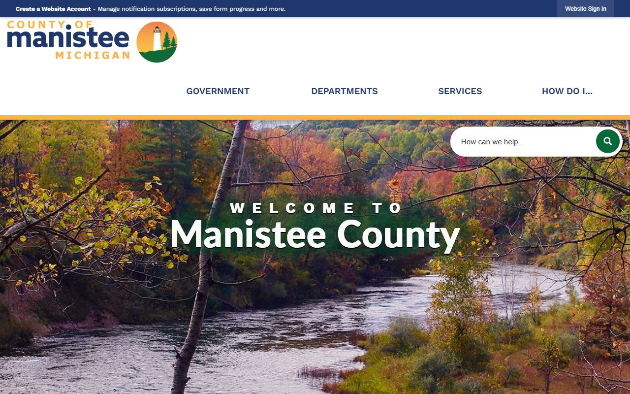 Manistee County government portal for bench warrant resources
