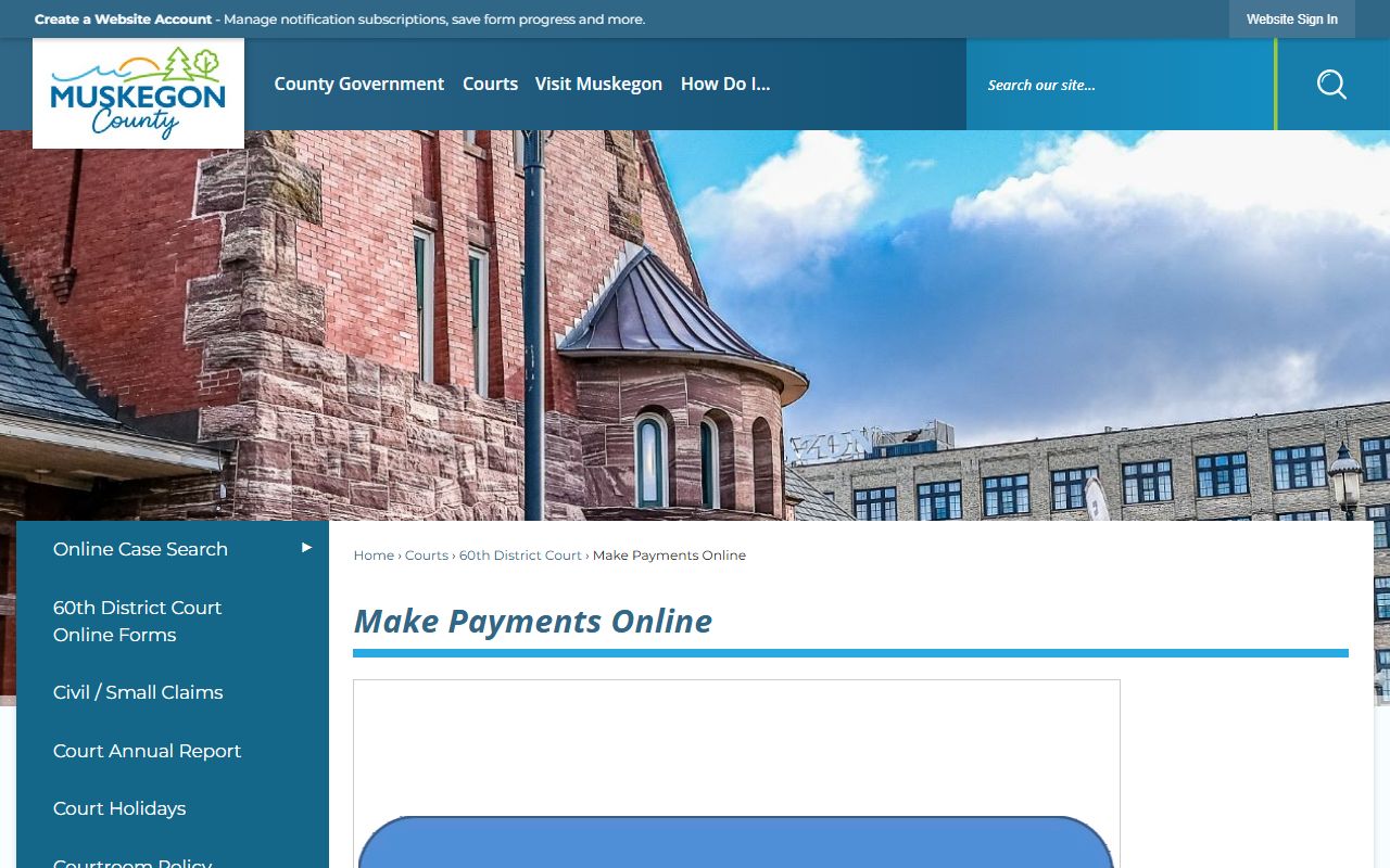 Muskegon County bench warrants online case search portal