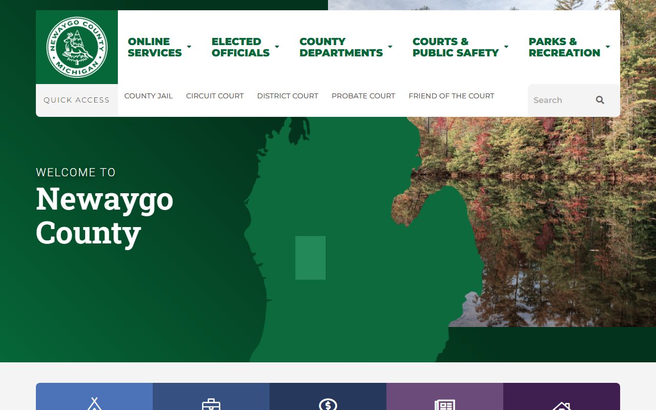 Newaygo County main portal for bench warrant information
