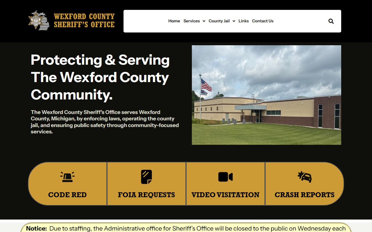 Wexford County Sheriff website for bench warrant enforcement